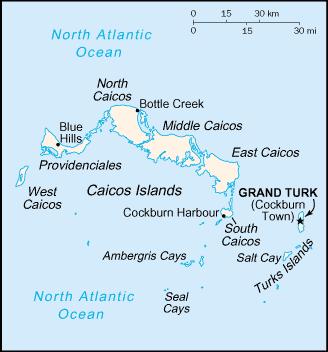 Turks Caicos Map