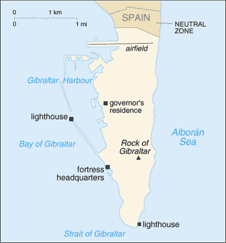 Map of Gibraltar