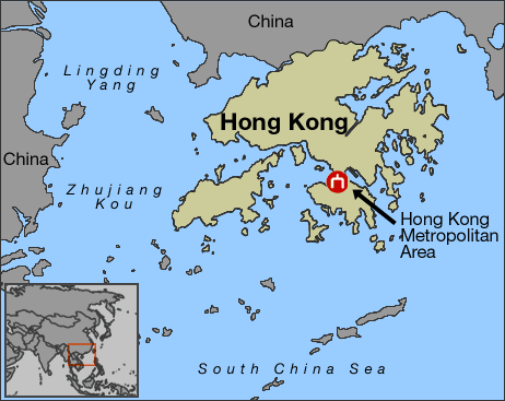 Map of Hong Kong