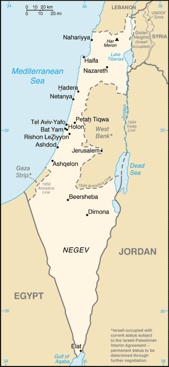 Map of Israel 