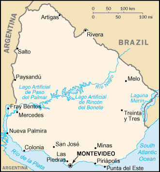 Uruguay map